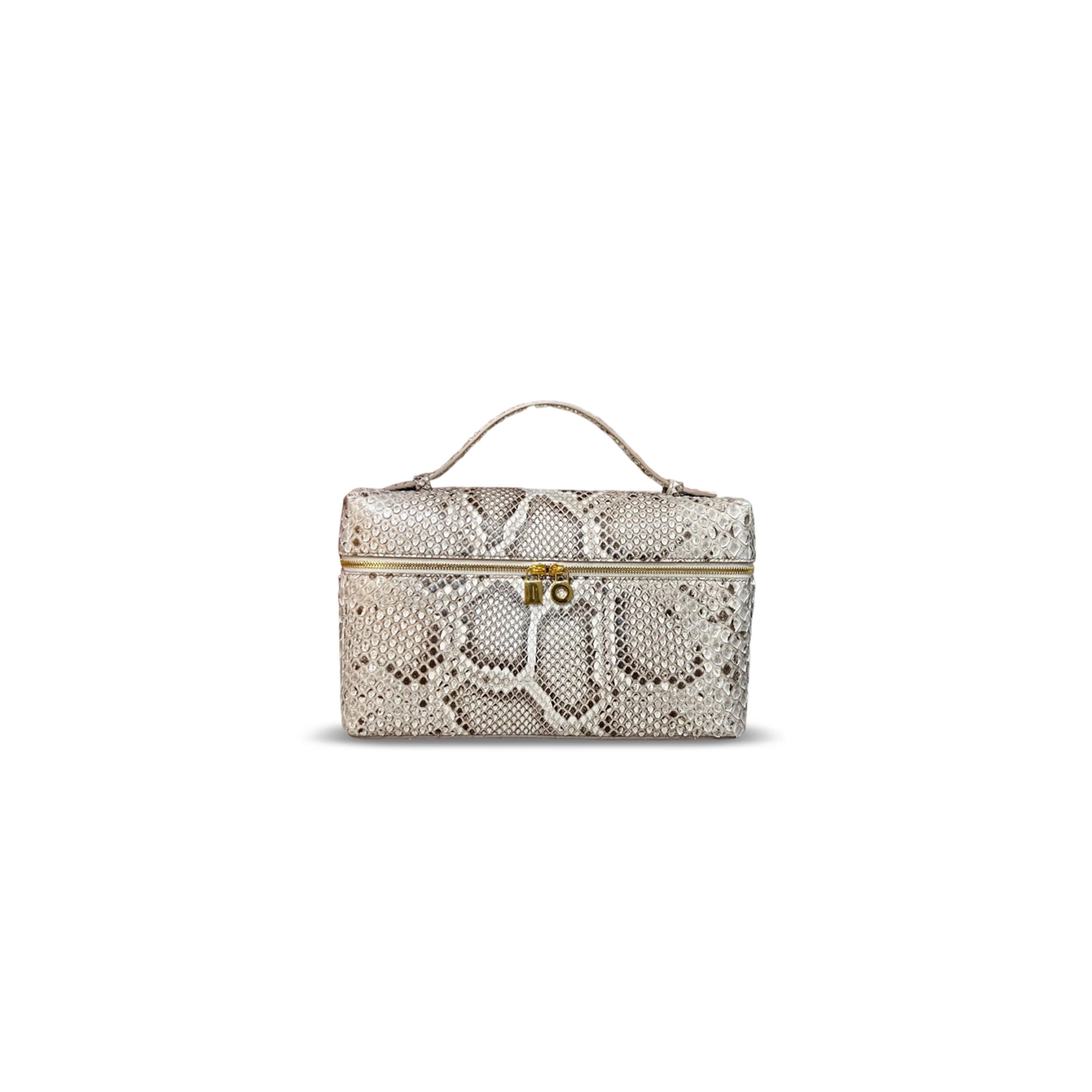 LORO PIANA EXTRA POCKET L19 PYTHON LEATHER (27*16*10cm)